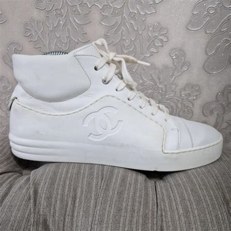 chanel white trainers women